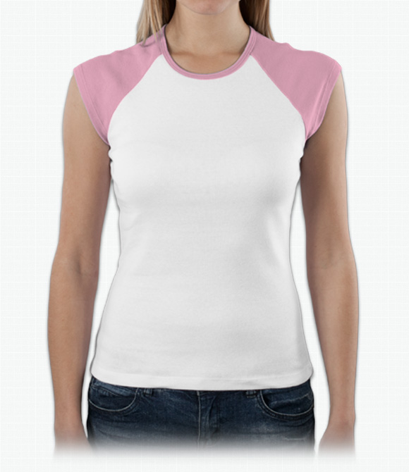 Bella Ladies 5.8 oz. 1x1 Baby Rib Contrast Cap-Sleeve Raglan T-Shirt