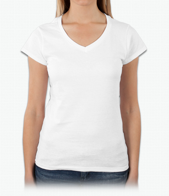 Gildan Ladies 4.5 oz. SoftStyle Junior Fit V-Neck T-Shirt