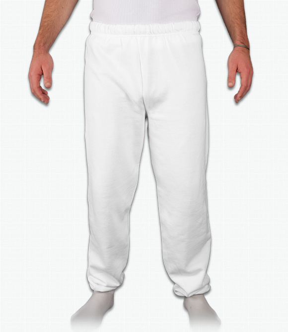 white fruit of the loom sweatpants