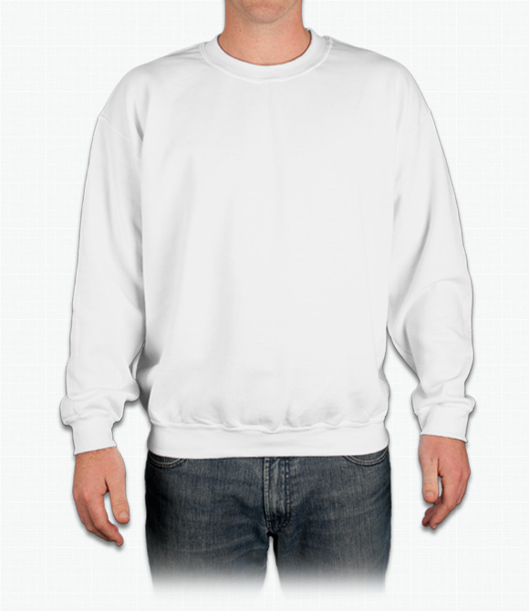 white crew sweater