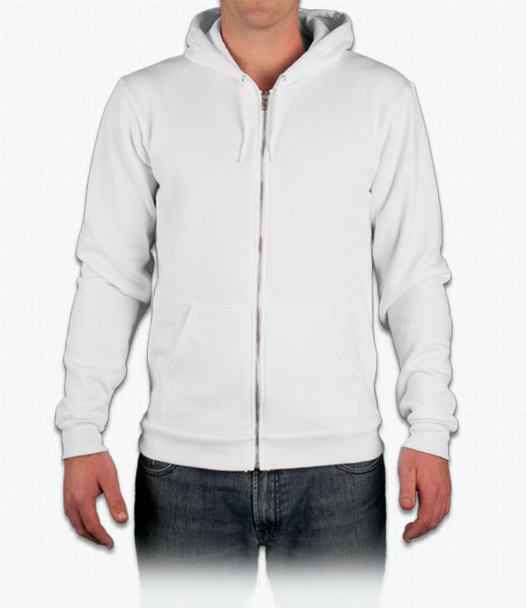 white zipper sweatshirt