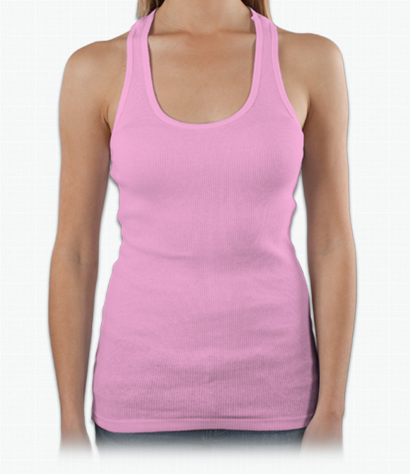 Bella Ladies Rib Racerback Longer-Length Tank image