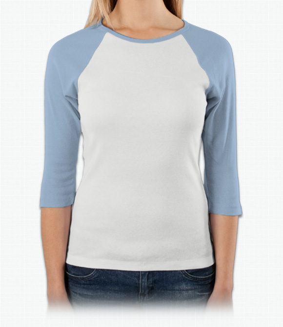 bella 2000 Ladies' 1x1 Rib 3/4 Sleeve Raglan T-Shirt $6.86 