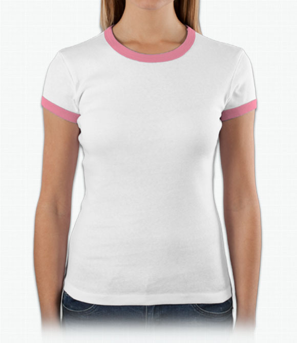 Bella Ladies 5.8 oz. 1x1 Baby Rib Ringer T-Shirt