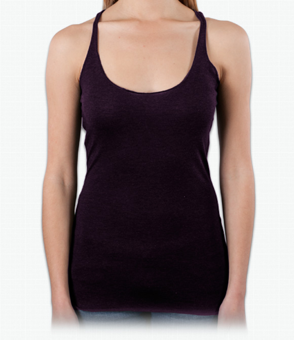 Cheap Custom Bella Ladies 3.4 oz. Triblend Racerback Tank - Printed With  Your Design