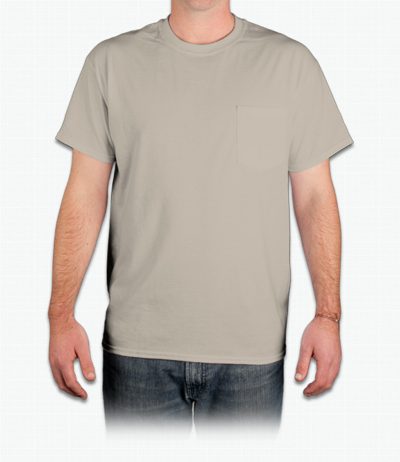 Cheap Custom Gildan Ultra Cotton Pocket T Shirt Printed With