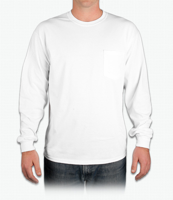 Custom Gildan Ultra Cotton Long-Sleeve T-Shirt - Printed With Design