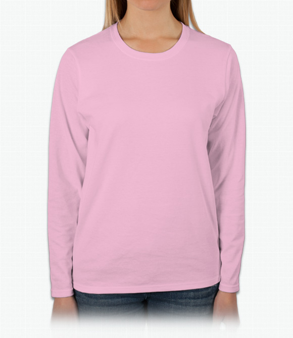 Custom Gildan Ultra Cotton Ladies Long Sleeve T Shirt Design Online