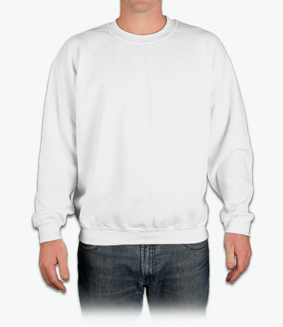 White crew cheap neck hoodie