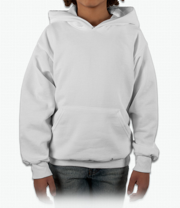 Cheap Custom Hanes Youth 50/50 Hooded Sweatshirt - Printed With Your Design